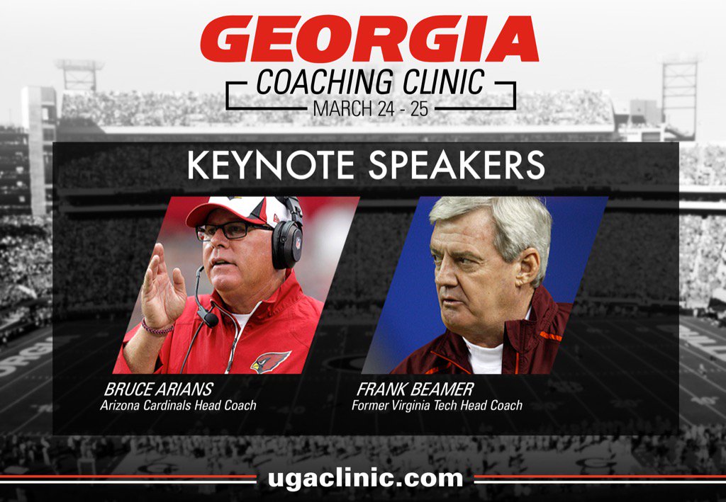 We have an amazing group of  coaches speaking at our clinic next month. Really excited to add these 2!! #GoDawgs