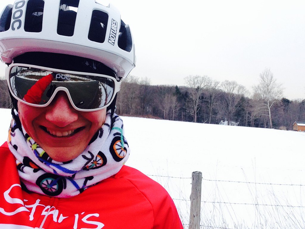 drmaxct's tweet photo. #bundledup and #prettyinpoc the cold doesn't keep me inside, 20 degrees no problem! #cycling in #NewEngland https://t.co/Vji9P3F0nF