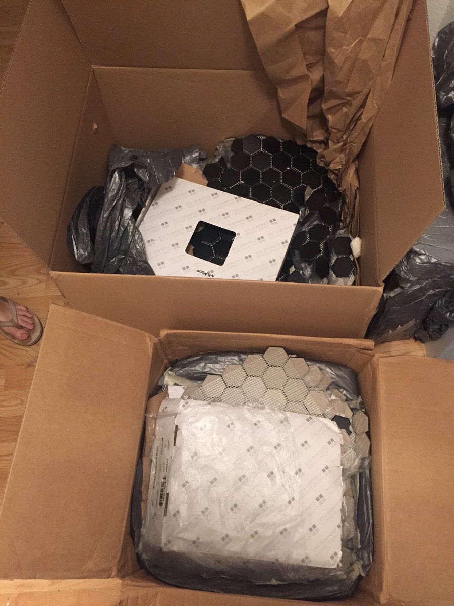 nickthurmond's tweet photo. @AmazonHelp 3 for 3 wonderful packing jobs Amazon. Now I don't have tile for my bathroom in time. https://t.co/zad8OUta2z