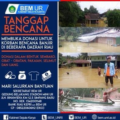 Mari bersama kita bantu saudara kita yang terkena musibah banjir di beberapa daerah dengan mengirimkan donasi ke:
