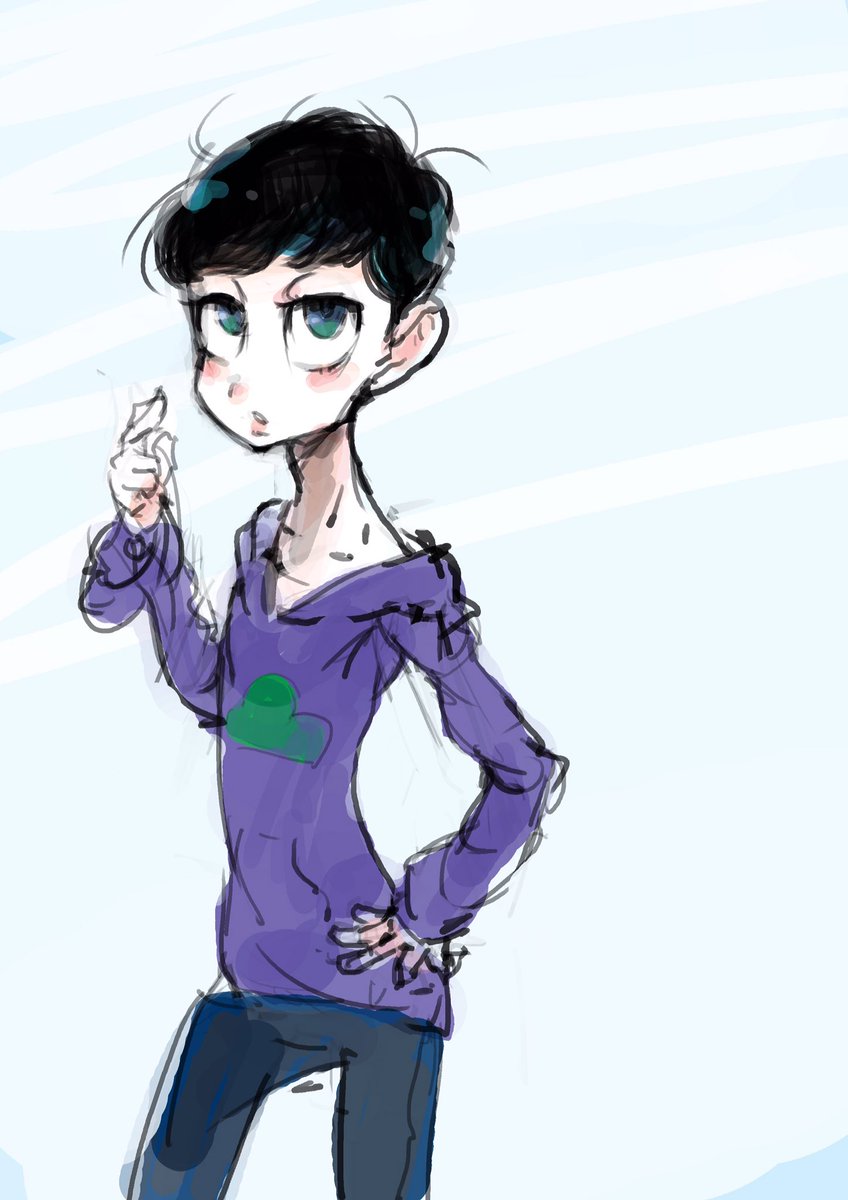 「一松…。 」|妖怪喫茶ひとがた(茶谷明茂)のイラスト