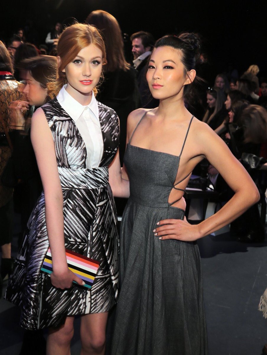 dailyarden's tweet photo. arden and kat both looked flawless at #NYFW today !! https://t.co/emsdlvyelN