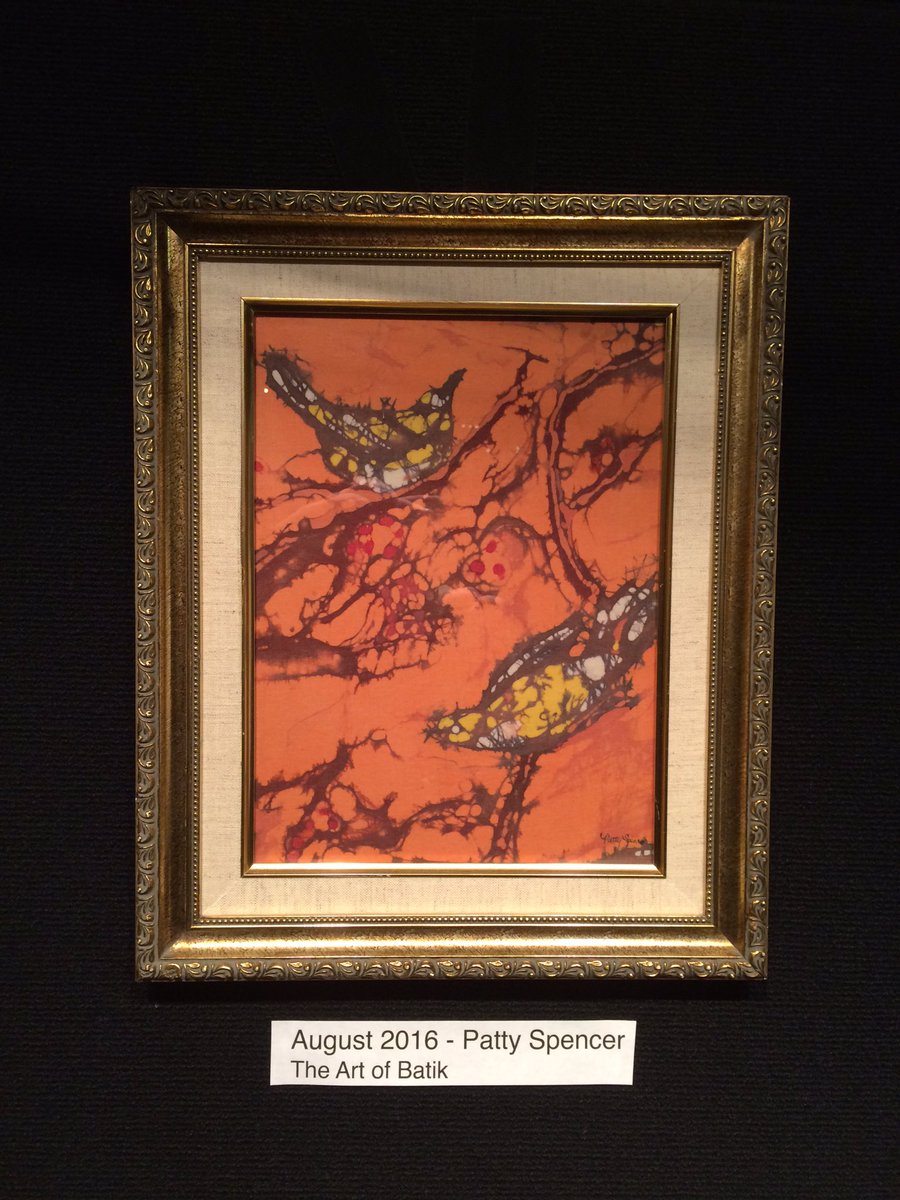 I_C_Creative's tweet photo. August 2016. The amazing beauty of batik. @PattyKSpencer solo show! https://t.co/G2dWOxQCky