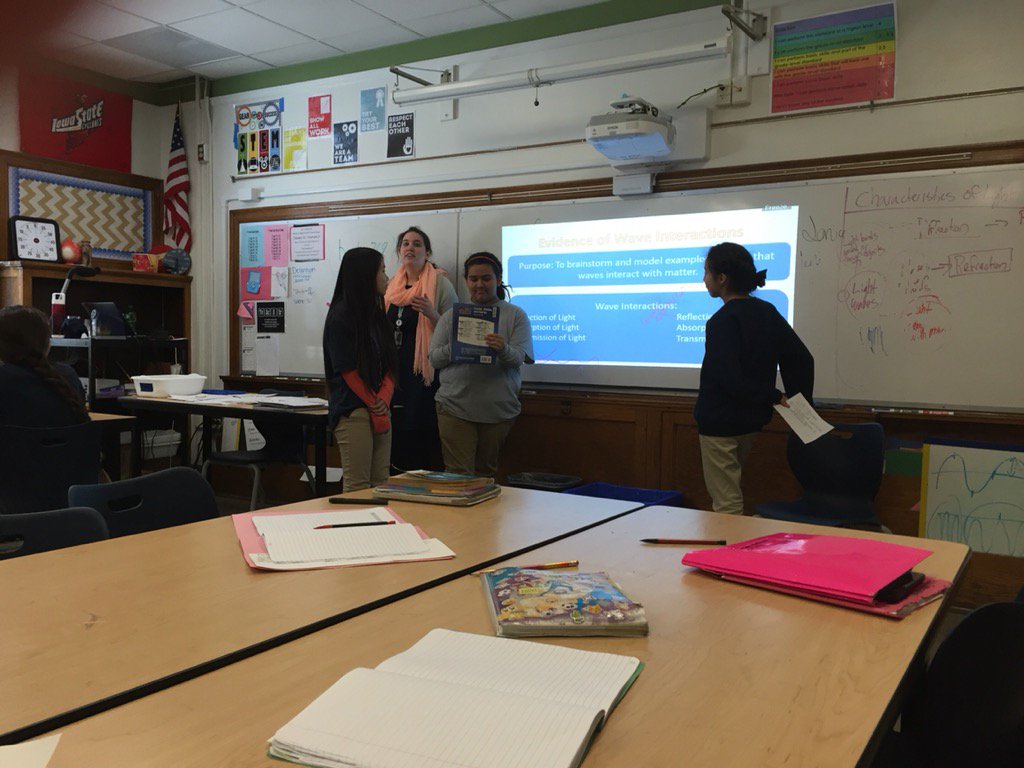 BediOrtega's tweet photo. Ell students presenting reflection of sound in Ms. Davis class https://t.co/4CFOccyAJ0