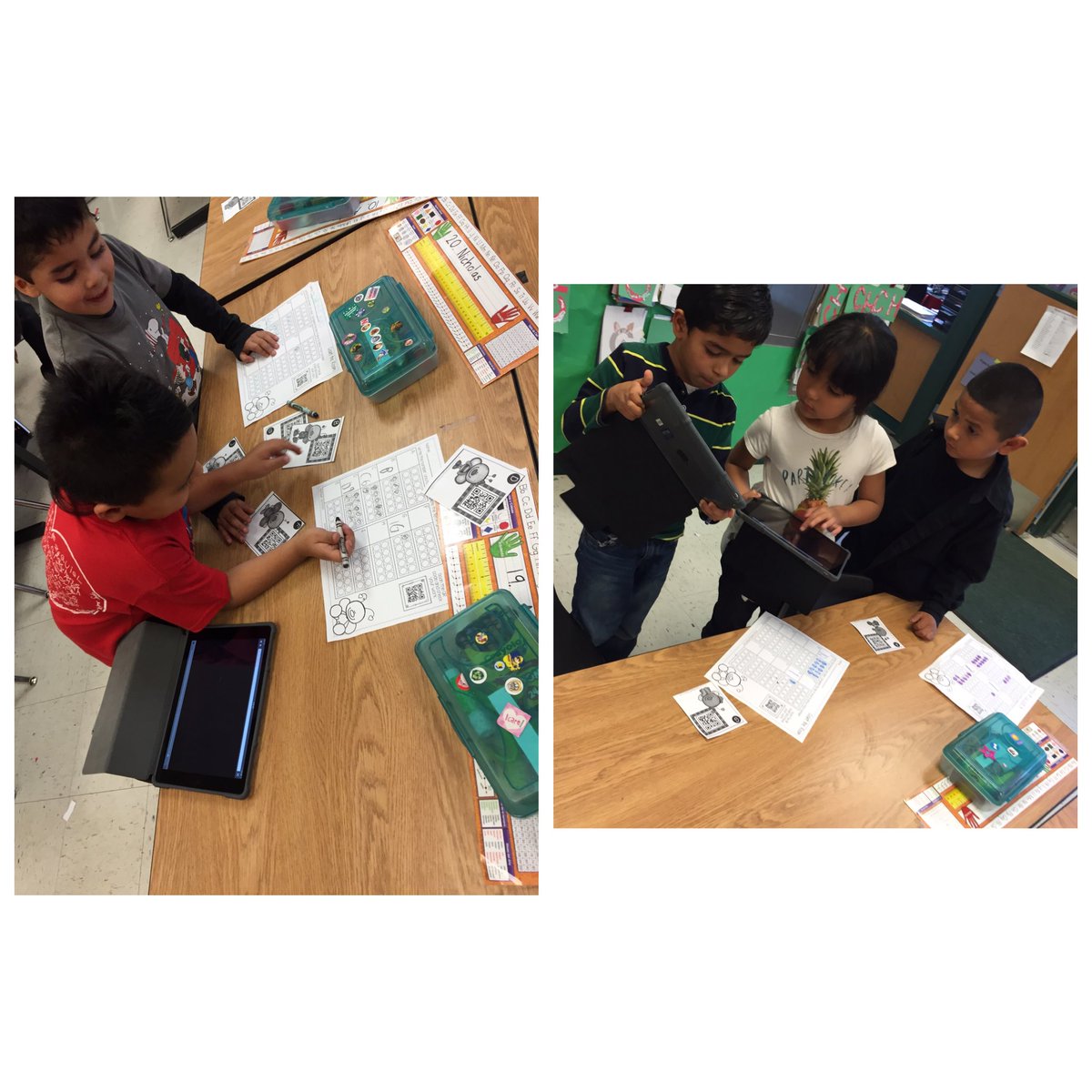 Sra_Espinoza's tweet photo. Math using QR codes! #ososbilingues @scamathew https://t.co/ugGCYoDFj7