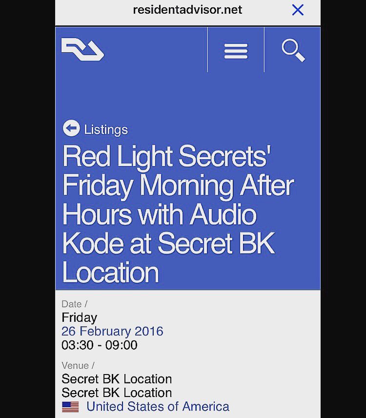 DeNoizeRecords's tweet photo. Friday February 26 At #RedLightSecrets #Brooklyn #SecretLocation @AudioKoDe @residentadvisor #DeNoizeRecords https://t.co/kOycs8nYEU