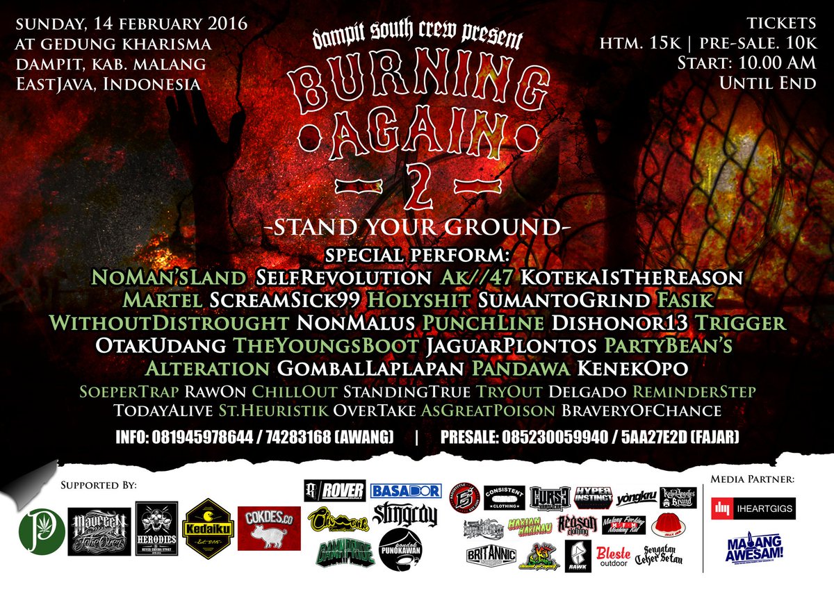 BESOK !! Bebas membawa menyalakan megaphone flare smokebomb strobo. Ini bukan valentine!