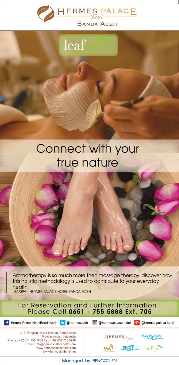 hermesaceh's tweet photo. Connect with your true nature #leafSPA at #hermespalacehotel #bandaaceh you can try and feel the freshness https://t.co/NxJTDTFnvs