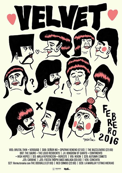 Aquí tenéis los conciertos de febrero en la <a href="/SalaVelvetClub/">Sala Velvet Club</a>