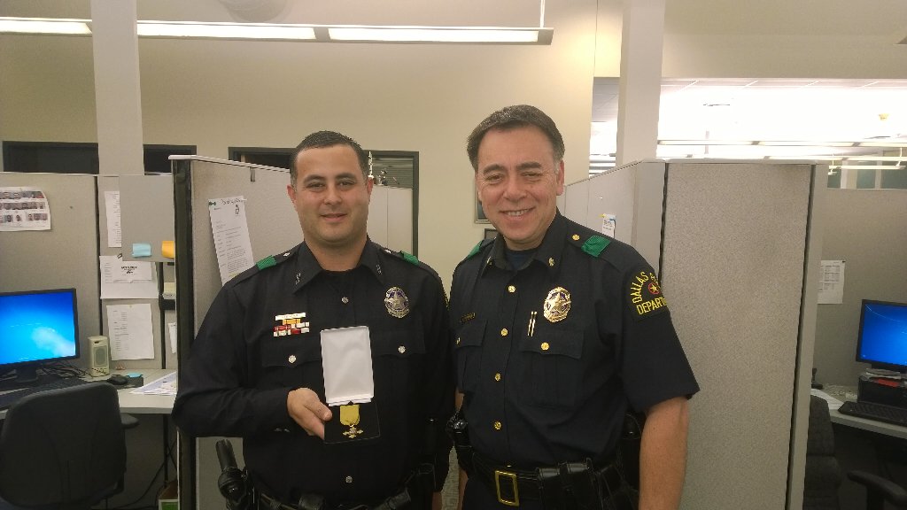 DPDVaughan's tweet photo. Officer Richard Stewart - medal of honor and life saving award recipient.  Rare. Thats how we do it at Northwest. https://t.co/XlwK6tztPn