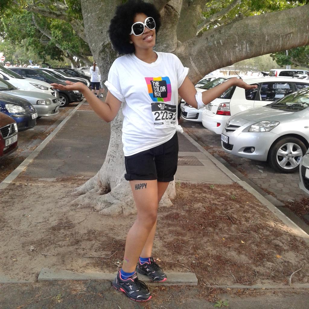 CarynSimone's tweet image. #CapitecColorRun #yayfun #letdothis