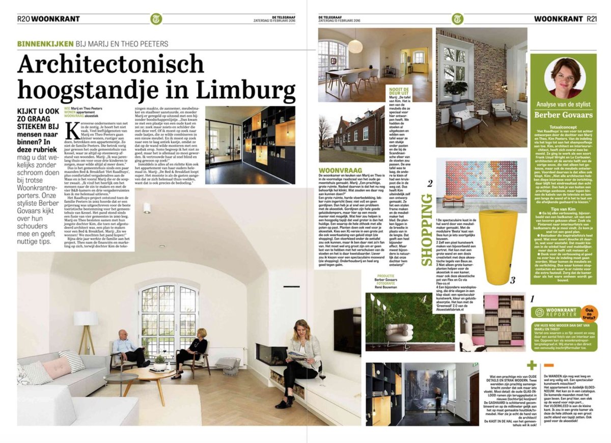 Mooi artikel vandaag in De Telegraaf. Supergaaf !! 
Dank aan jkp-architects.com