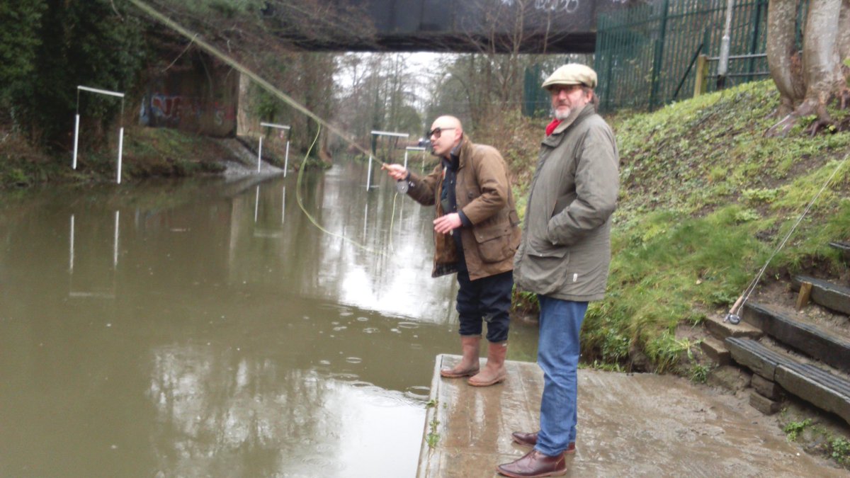 Atsushi is the most elegant fly fisherman you can imagine. Come see him on river Frome this a.m