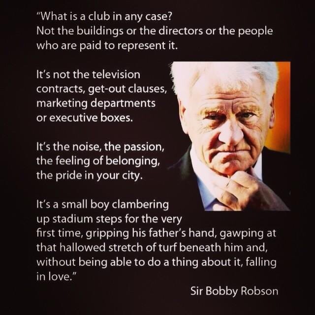 fburegion3's tweet photo. One of my favorite quotes! #SirBobby #TwentysPlenty #BPLMatchDay #Tickets #FansNotCustomers https://t.co/0CwSjxnvDF