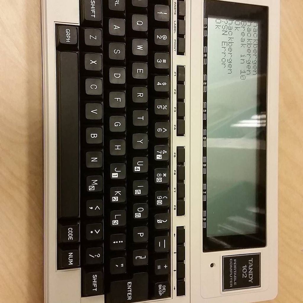 TrygveTrohaug's tweet photo. The newest addition to RetroEDB, a Tandy 102 #hackbergen @bergenbibliotek https://t.co/Y1PHp4pZi4 https://t.co/zPklhrtVbW
