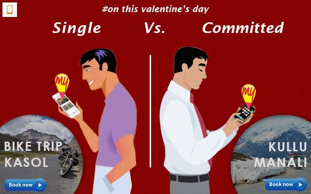 @makemytrip In the Era of Apps. Life of a #single Man Vs #Committed Man #Onthisvalentinesday