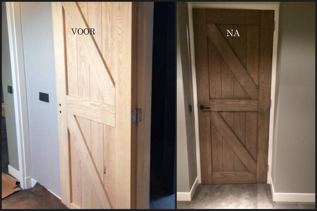 Mooie inspiratie van Rachel van Beek. Nieuw hout krijgt een oude uitstraling door te sponsen met krijtverf - Mud.