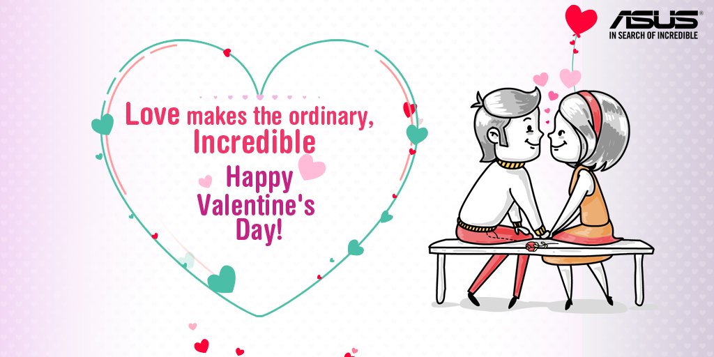 ASUSIndia's tweet photo. Here's wishing all our #Zenfans a Happy Valentineโs Day! May your date be as Incredible as you are! https://t.co/VkAglGkjvf