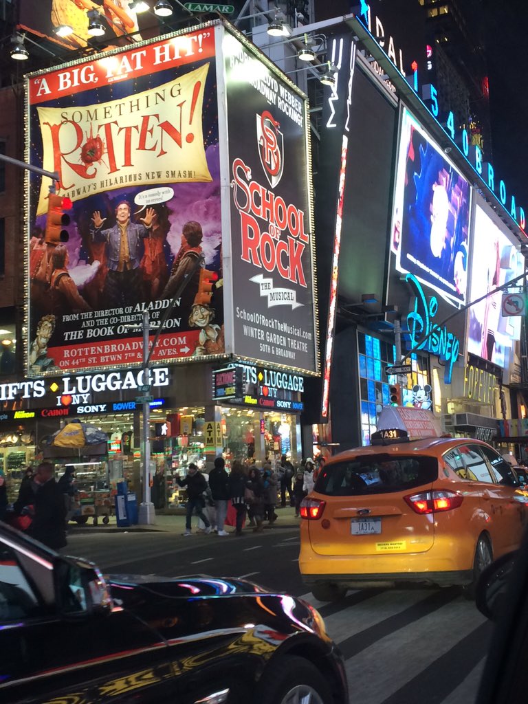 ktet's tweet photo. Times Square as seen from the back of my uber https://t.co/uAUrpAuozq