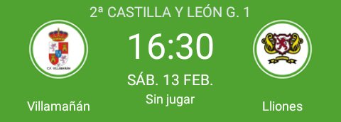 CFVillamanan's tweet photo. Comienza la segunda vuelta con la visita del @LlionesFC. HOY, SÁBADO, a las 16:30 en el municipal de Villamañán. https://t.co/5gILmD2mMd