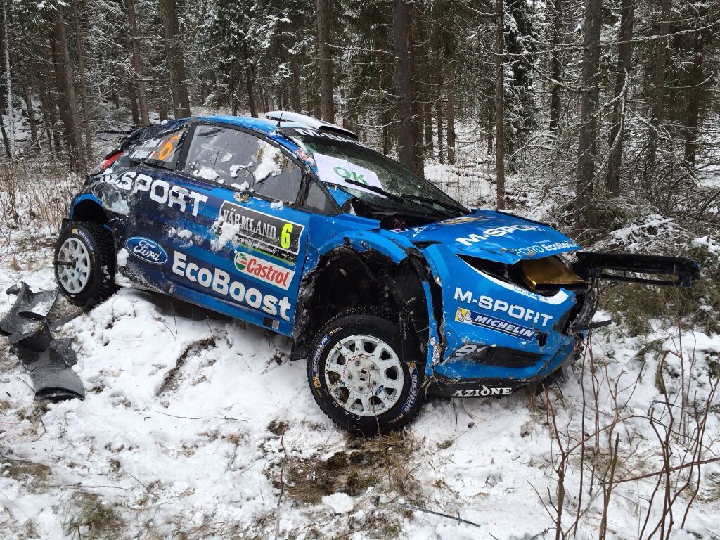 krashbica's tweet photo. Good crash @EricCamilli i give you 7/10 but i think i can do beter. #CrashKing #WRC #RallySweden https://t.co/EUB2CLckJr