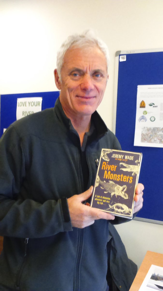Jeremy Wade signing copies of River Monsters at Frome Canoe club now!