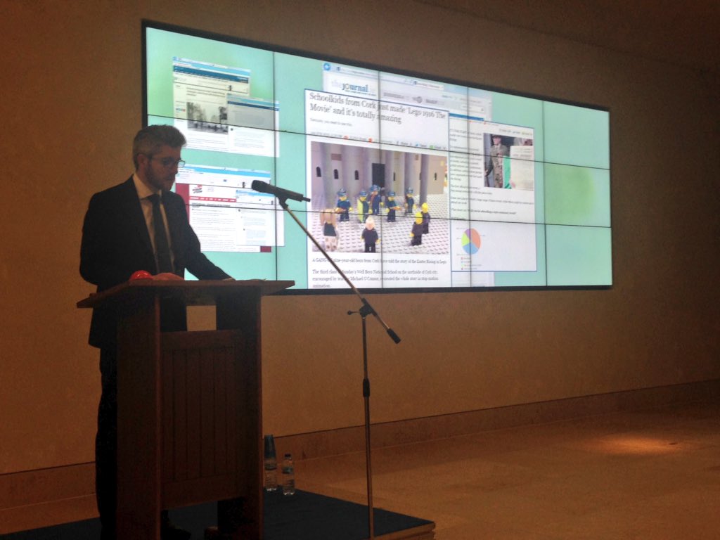 IrelandEmbGB's tweet image. Ambassador @DanMulhall launched @bodleianlibs @tcddublin @britishlibrary Easter Rising web archive after his lecture