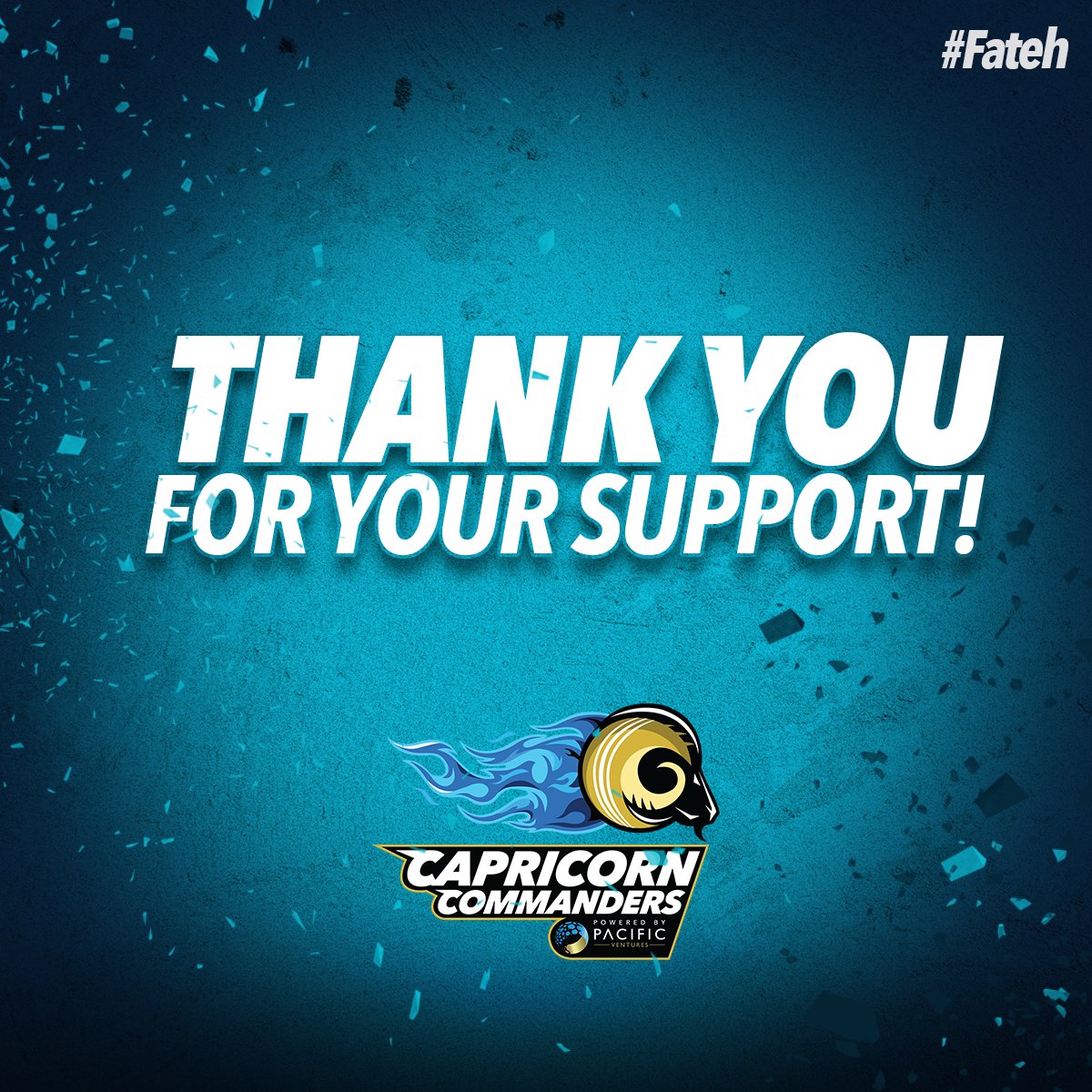 CapriCommanders's tweet image. A Commander's salute to everyone for your support at the @MCL2020UAE! We'll be back with a bang next year!