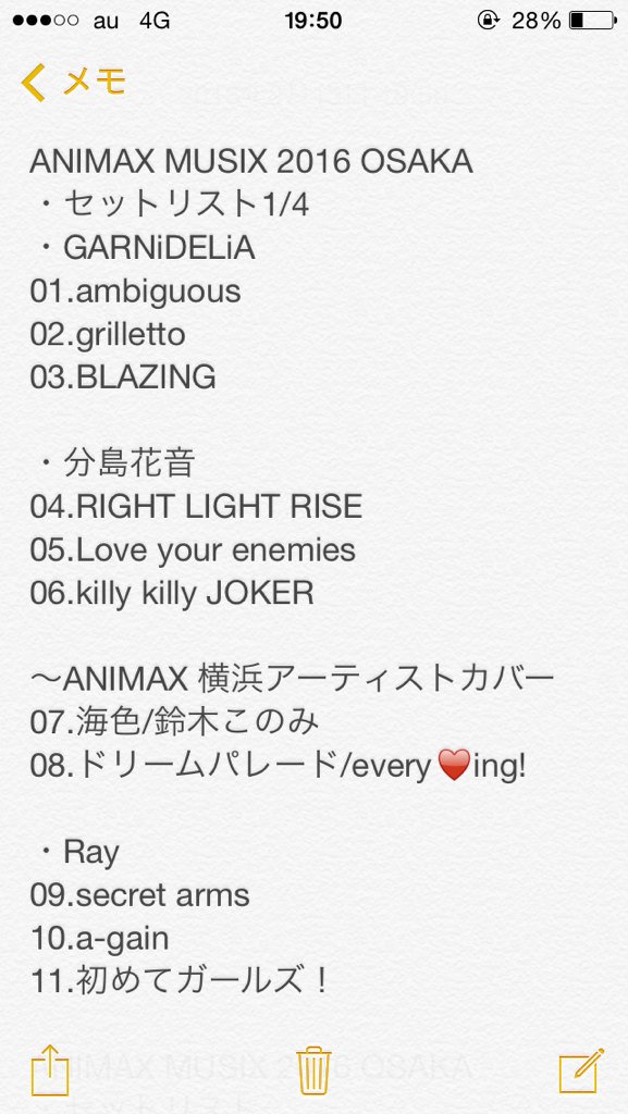 Uzivatel Hiro イベリーマン40kg痩せました Na Twitteru Animax Musix 16 Osaka セットリスト Animaxはやっぱり熱い カバー曲の数々にも高まったけどやっぱり今日はシークレットゲストminamiね 最高でした Animaxmusix T Co R28mwvji2v Uzivatel Hiro イベリーマン40kg痩せました Na Twitteru Animax Musix 16 Osaka セットリスト Animaxはやっぱり熱い カバー曲の数々にも高まったけどやっぱり今日はシークレットゲストminamiね 最高でした Animaxmusix T Co R28mwvji2v