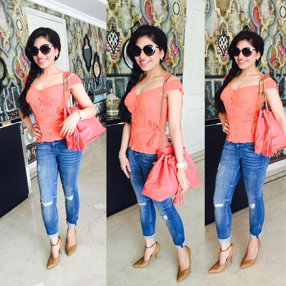 TulsikumarTK's tweet image. My day out! Bright Day ahead ✨ Wearing @ZARA denim @GUESS Top &amp;amp; shoes by @Ferragamo #MyStyleFile #Fashion