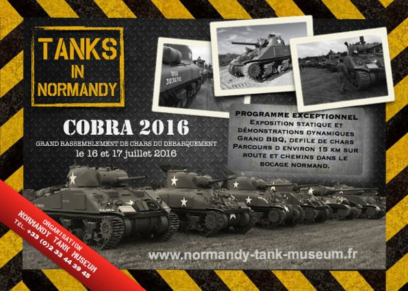En route pour l'Opération COBRA !!!
Faites circuler et venez nombreux..
Inscription: contact@normandy-tank-museum.fr