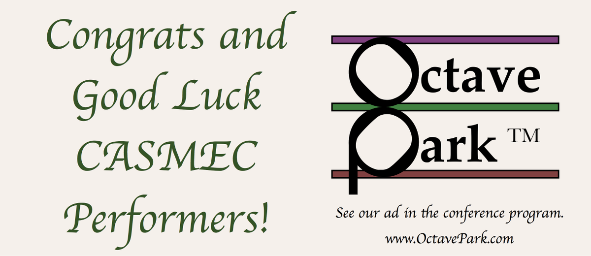 octavepark's tweet photo. Wishing all CASMEC participants a great weekend! Good Luck to all performers! #CASMEC2016 https://t.co/YzqwMdw2ei