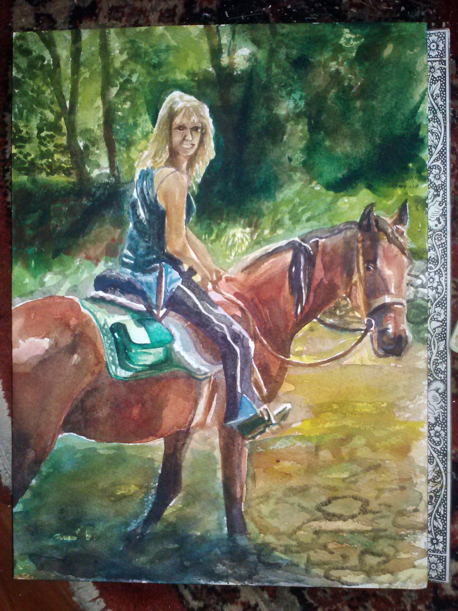 loominousd's tweet photo. Now watch me Neigh..NAY...New Additional Yellow #equine #watercolor #commission #equine #workinprogress https://t.co/bT1D7eNz7f