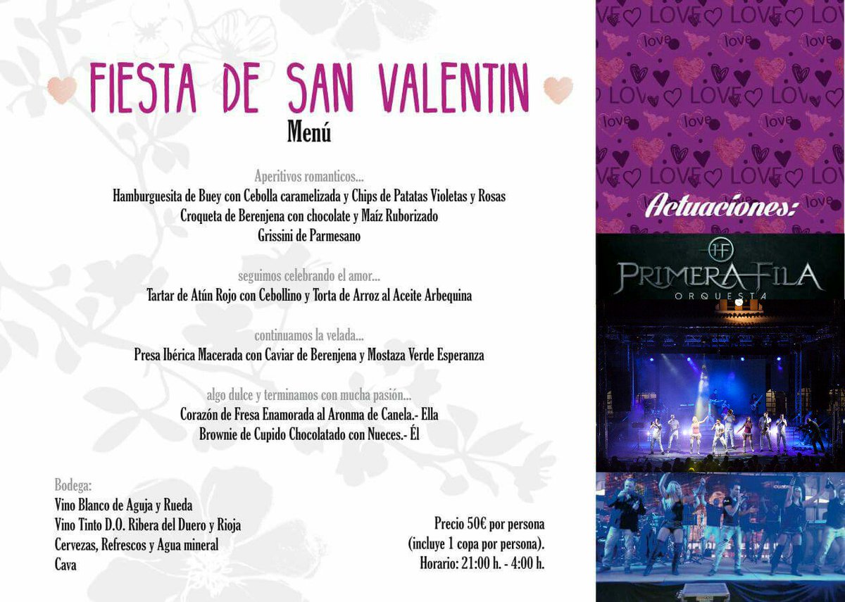 Nos vemos esta noche para pasar una velada encantadora.

#diadelosenamorados #orquestaprimerafila