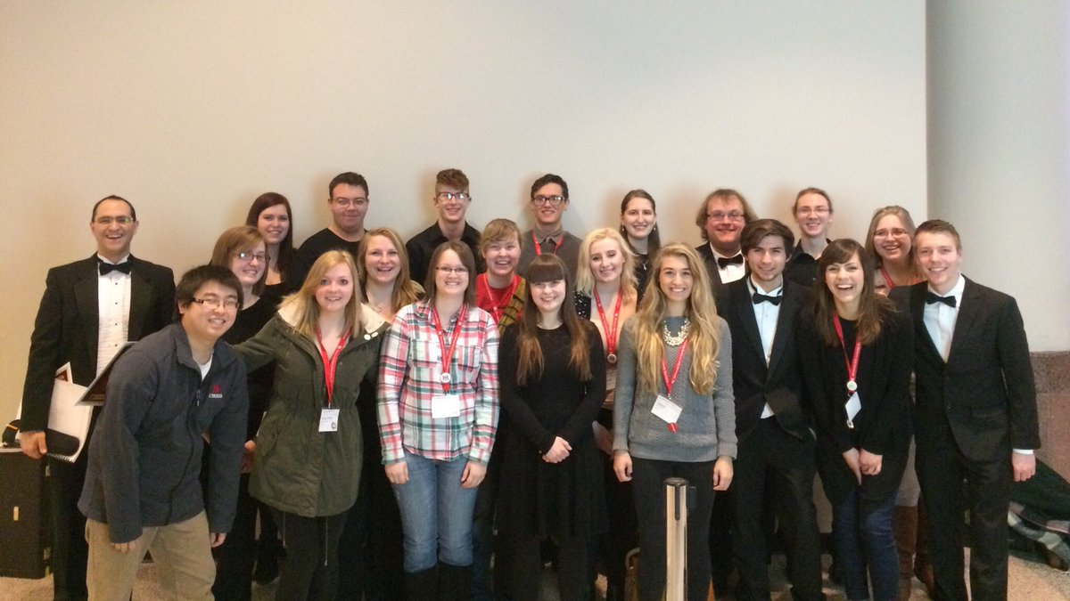 MSUMChoirs's tweet photo. #MSUM choir &amp; band students @MMEA. S/O to those who performed in the intercollegiate honor band!#NailedIt #GoDragons https://t.co/gpxw9mjAth