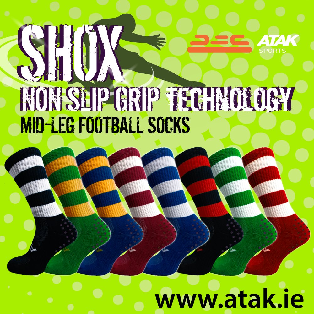 New Mid Leg Non-Slip Shox. Available in sizes 6-8 and 9-12. Win 30 Pairs for a Team of your choice just Follow &amp; RT