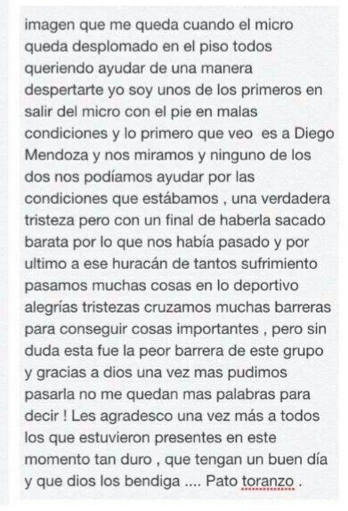 Comunicado y agradecimiento de <a href="/patotoranzook/">patricio toranzo</a> ⚽ #Huracán
