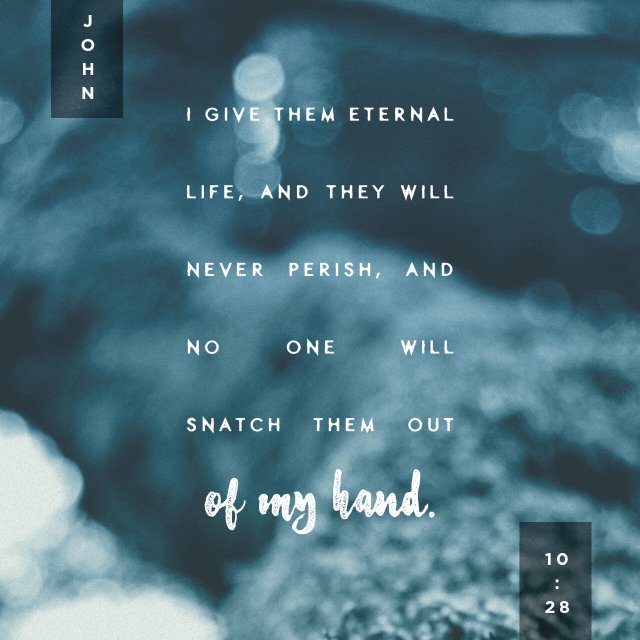 jointoread's tweet photo. “I give them eternal life, and they shall never perish; no one will snatch them out of my hand. John 10:28 https://t.co/xOhqYNk01Q