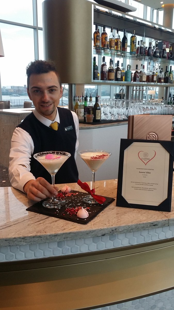 Riccardo is presenting our Valentine's special duo cocktail: 'Lovers' Elite' <a href="/ClipperBar/">Clipper Bar ICO2</a> @InterConTheO2