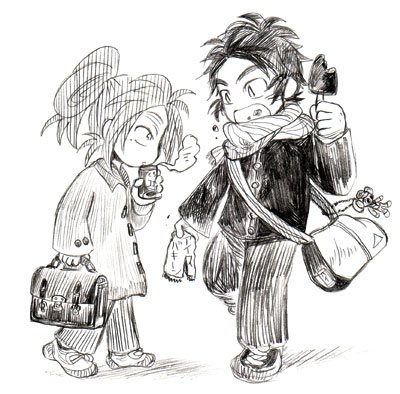 元からこんな感じの絵～! #繋がらなくてもいいから俺のデフォルメを見てくれ 