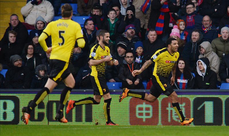 Deeney em seu segundo gol pelo Watford