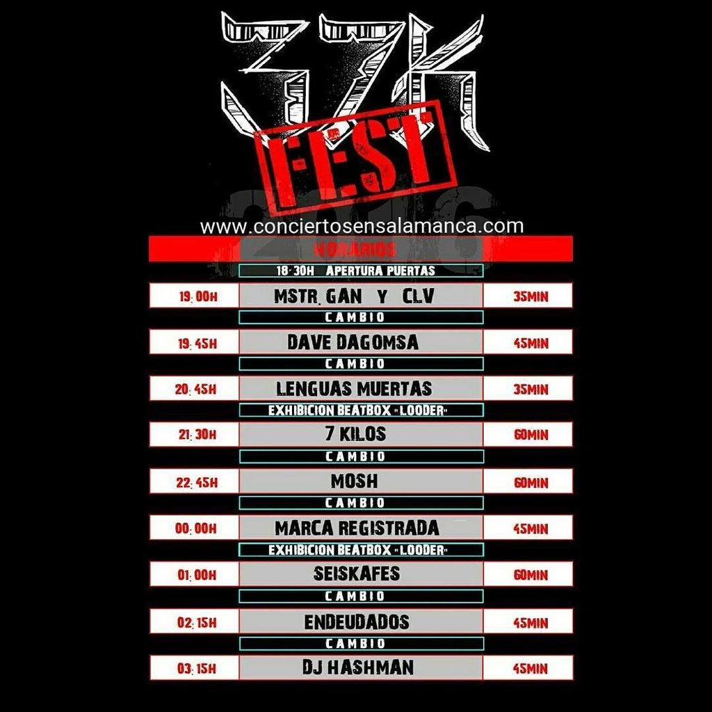ConciertosenSal's tweet photo. ¡ Atentos a los horarios para el Festival #37kfest ! :)
@seiskafes + @7_kilos + @moshmetal… https://t.co/kc3bfom4va https://t.co/9NyZ2zZZOB