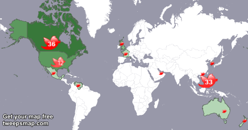 markjvhernandez's tweet photo. My followers live in 12 countries: Canada(36%), Philippines(33%)... https://t.co/vtY8X4bUe5
Get your free map! https://t.co/5eY1cmtWEe