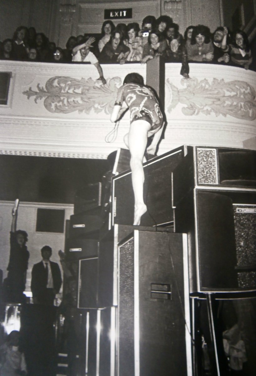 BOWIE Climbing a stairway to heaven. Photo Mick Rock from the book The Rise Of David Bowie general release in April