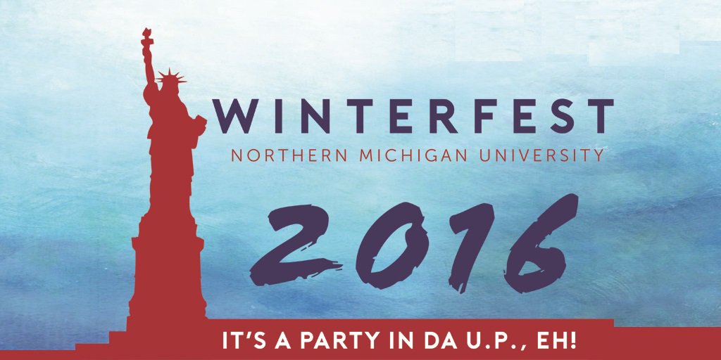NorthernMichU's tweet photo. Time to PARTY IN DA U.P., EH! WinterFest begins today with the human sled dog races, obstacle course &amp; tug of war. https://t.co/TWhy0jCYND