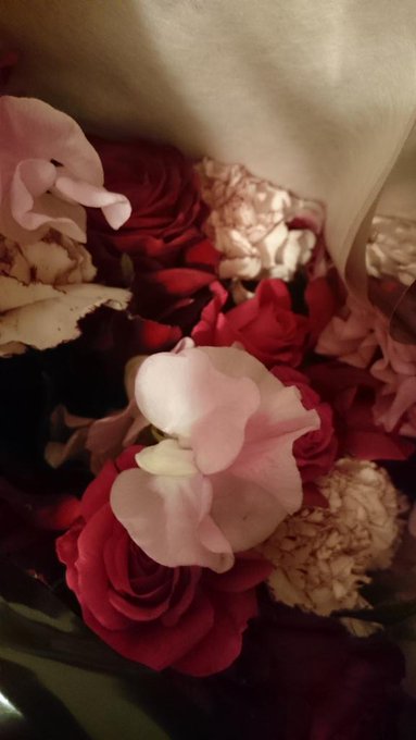 撮影終わって無事に帰宅。最後に素敵なお花やお心遣いまでいただいてほんとにぎがさんのここの組大好きです！来月でラストのステージ前にお花もほんとにうれしかったです！いつもステージ応援してくださるかたに撮影していただき感謝感謝でした(泣)<a href="/tag/%E7%8F%88%E7%90%B2%E9%A4%A8"class="tags"><span>#珈琲館</span></a>