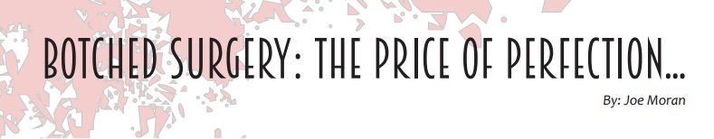 BrandedByB's tweet photo. What is the Price of Perfection?
Read article by @JoeMoranComedy 
https://t.co/x4M59ewUzM
#botched #plasticsurgery https://t.co/ws2EZWr9DN
