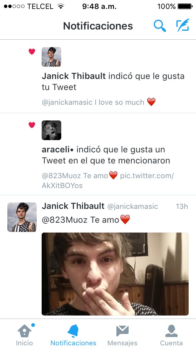 823Muoz's tweet photo. @janickamasic these notifications glad my day 😍❤️ https://t.co/7OusVIM29x