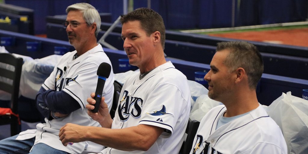 PlayBall's tweet photo. #Rays coaches talk to T-ball parents about the importance of baseball on the first day of their #PlayBall weekend. https://t.co/UsviGq5WDc