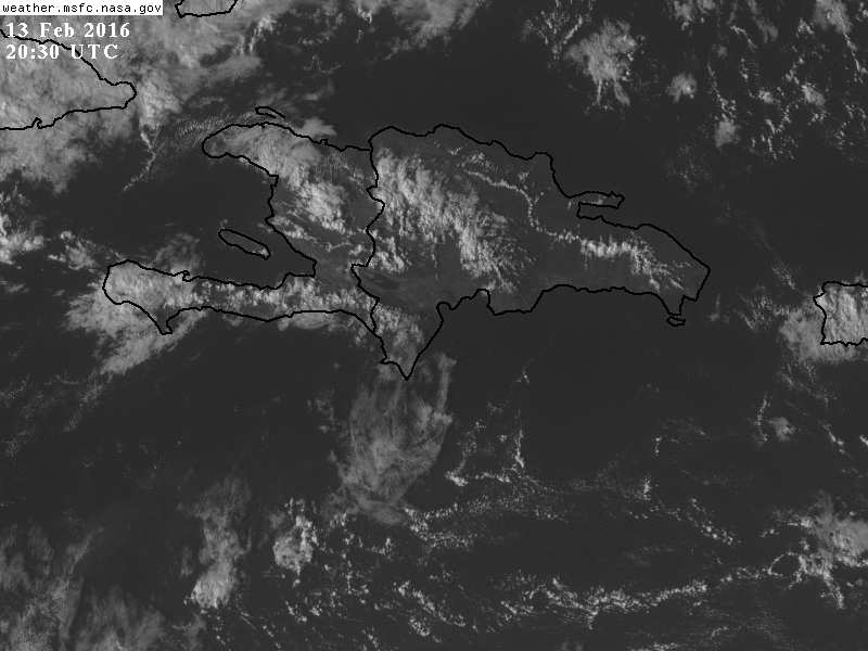 OficialUnap's tweet photo. Se incrementa la nubosidad hacia la Cordillera Central;el resto del territorio nubes dispersas.Imagen 4:30pm. https://t.co/KZwcKMzMxm